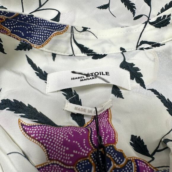 Isabel Marant Etoile NWT Catchell Shirt Floral Long Sleeve Size 36 (US 4) Flowy - Picture 5 of 10